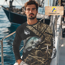 Load image into Gallery viewer, Crappie Fishing Custom Camouflage Fishing Shirts Long Sleeve, Crappie Fishing Apparel NHT524