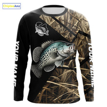 Load image into Gallery viewer, Crappie Fishing Custom Camouflage Fishing Shirts Long Sleeve, Crappie Fishing Apparel NHT524