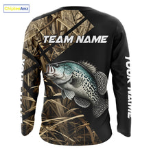 Load image into Gallery viewer, Crappie Fishing Custom Camouflage Fishing Shirts Long Sleeve, Crappie Fishing Apparel NHT524