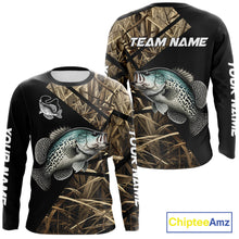 Load image into Gallery viewer, Crappie Fishing Custom Camouflage Fishing Shirts Long Sleeve, Crappie Fishing Apparel NHT524