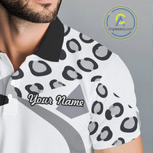 Load image into Gallery viewer, Geometric Leopard Fusion Performance Mens Golf Polo Shirt, Golf Gift For Men NHT722