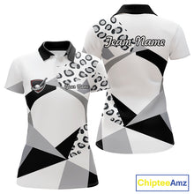 Load image into Gallery viewer, Geometric Leopard Fusion Performance Womens Golf Polo Shirt, Golf Gift For Team NHT722