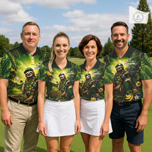 Load image into Gallery viewer, Custom Green Funny Sloth Tropical Womens Golf Polo Shirts, Golf Team Jersey For Women NHT927
