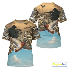 Load image into Gallery viewer, Duck Hunting Camo Shirt For Duck Hunters, Best Hoodie Hunting Gifts NHT373