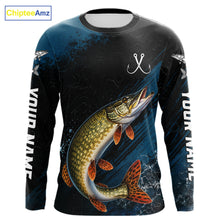 Load image into Gallery viewer, Custom Northern Pike Fishing Jersey Personalized Long Sleeve Shirt For Men