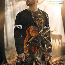 Load image into Gallery viewer, Chesapeake Bay Retriever Duck Hunting Dog Waterfowl Camo Full Printing Shirts, Hunting Gift NHT176
