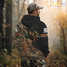 Load image into Gallery viewer, Black Lab Hunting Dog Customized Name All Over Print Shirts For Hunters, Duck Hunting Shirt NHT271