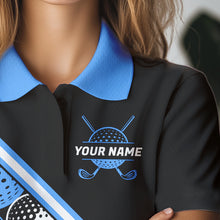 Load image into Gallery viewer, Golf Balls Blue Pattern Womens Golf Polo Shirts Custom Golf Apparel For Familly Team Shirt NHT707