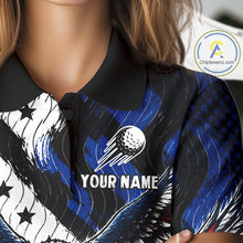 Load image into Gallery viewer, American Flag Eagle Womens Golf Polo Shirts Custom Patriotic Eagle Golf Jersey NHT903