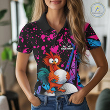 Load image into Gallery viewer, Colorful Funny Chicken Golf Jersey For Womens Golf League Golf Team Shirts NHT953