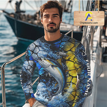 Load image into Gallery viewer, Tuna Fishing Customize Name Long Sleeve Fishing Shirts, Personalized Tuna Fishing Gift NHT438