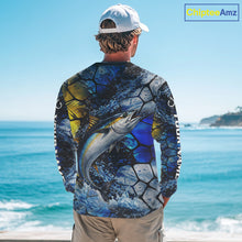 Load image into Gallery viewer, Tuna Fishing Customize Name Long Sleeve Fishing Shirts, Personalized Tuna Fishing Gift NHT438
