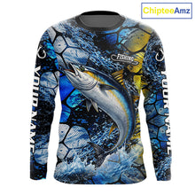 Load image into Gallery viewer, Tuna Fishing Customize Name Long Sleeve Fishing Shirts, Personalized Tuna Fishing Gift NHT438