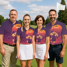 Load image into Gallery viewer, Personalized Duck Golf Shirt - Retro Sunset Golf Polo Shirt For Men NHT1038