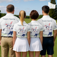Load image into Gallery viewer, Custom Bunny Golf Polo Shirt – Personalized Rabbit Golf Shirt, Funny Golfer Gift For Men NHT1049
