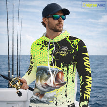 Load image into Gallery viewer, Largemouth Bass Fishing Shirts Long Sleeve Hooded Custom Bass Fishing Apparel NHT406