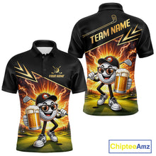 Load image into Gallery viewer, Funny Golf Ball Mens Golf Polo Shirts Custom Golf And Beer Golf Apparel For Golfer NHT899