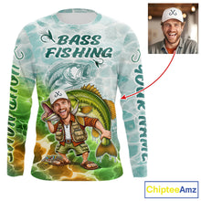 Load image into Gallery viewer, Custom Photo Scale Funny Bass Fishing Shirts Long Sleeve For Men, Fishing Team Jersey NHT909