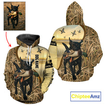 Load image into Gallery viewer, Personalized Duck Hunting Shirt – Custom Dog's Photo and Name for Hunters NHT258