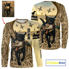 Load image into Gallery viewer, Personalized Duck Hunting Shirt – Custom Dog's Photo and Name for Hunters NHT258