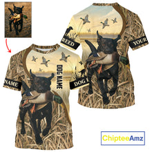 Load image into Gallery viewer, Personalized Duck Hunting Shirt – Custom Dog's Photo and Name for Hunters NHT258