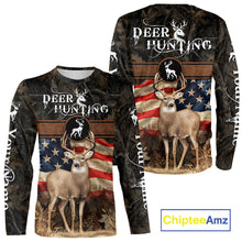 Load image into Gallery viewer, Deer US Flag 3D All Over Print Shirts, Personalized Hunting Gifts For Deer Hunters NHT191