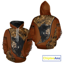Load image into Gallery viewer, Boar Hunting Brown Camouflage 3D Shirt For Hunting Season Hunting Clothes For Hunters NHT138