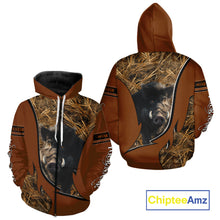 Load image into Gallery viewer, Boar Hunting Brown Camouflage 3D Shirt For Hunting Season Hunting Clothes For Hunters NHT138