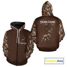 Load image into Gallery viewer, Best Deer Hunting Brown Camouflage Custom Name 3D All-Over Printed Shirt, Deer Hunting Gifts NHT52