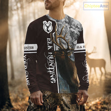 Load image into Gallery viewer, Elk Hunting Shirt Personalized 3D All Over Print Brown With Gray Camo Hunting Clothes NHT99