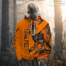 Load image into Gallery viewer, Deer Hunting 3D Orange Camo Shirt Custom Name Perfect Gift for Hunters NHT13