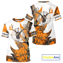 Load image into Gallery viewer, Custom Deer Skull Hunting Shirt 3D All Over Print Camo &amp; Personalized Name, Gifts for Hunter NHT31