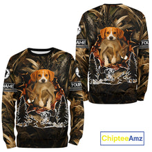 Load image into Gallery viewer, Custom Rabbit Hunting with Beagle Dog 3D Prints Camouflage Shirts, Rabbit Hunting Gifts NHT365