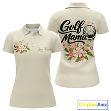 Load image into Gallery viewer, Beige Golf Mama Womens Polo Shirt, Funny Golf Mom Shirt, Mothers Day Gift For Golf Lover Mom, Ladies Golf Polo NHT752