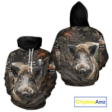 Load image into Gallery viewer, Personalized Wild Boar Hunting Camo Full Printing Shirts Wild Hog Hunting Gift for Hunters NHT142