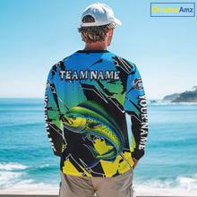 Load image into Gallery viewer, Personalized Mahi Mahi Fishing Shirts Long Sleeve Custom Team Name, Fishing Jersey For Men NHT479