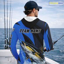 Load image into Gallery viewer, Tuna Saltwater Fishing Jerseys, Tuna Fishing Performance Hooded Fishing Shirts Long Sleeve NHT582