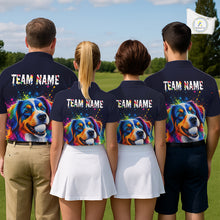 Load image into Gallery viewer, Personalized Australian Shepherd Womens Golf Polo Shirt - Custom Dog Lover Team Name Jersey NHT1011