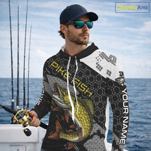 Load image into Gallery viewer, Custom Pike Long Sleeve Fishing Shirts For Men, Design Pike Fishing Jerseys NHT446