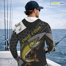 Load image into Gallery viewer, Custom Pike Long Sleeve Fishing Shirts For Men, Design Pike Fishing Jerseys NHT446