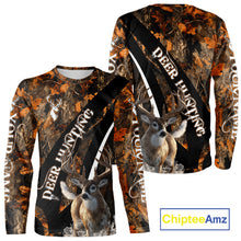 Load image into Gallery viewer, Whitetail Deer Hunting Orange Camo Hoodie, Sweatshirt Hunting Shirt For Men NHT347