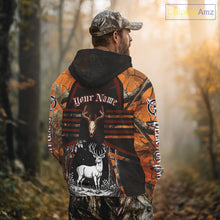 Load image into Gallery viewer, Blaze Orange Camo Hoodie Hunting Shirt, Deer Sweatshirt Shirt for Men, Deer Hunting Season NHT356