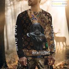 Load image into Gallery viewer, Duck Hunting with Black Lab Custom Name 3D All Over Print Shirt, Lab Dog Hunting Gifts NHT127