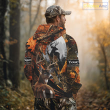 Load image into Gallery viewer, Whitetail Deer Hunting Orange Camo 3D Printed Shirts,  Hunting Hoodie Gift for Men NHT327