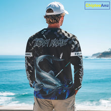 Load image into Gallery viewer, Black Camo Custom Catfish Fishing Shirts Long Sleeve, Catfish Fishing Jerseys For Men NHT499