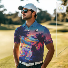 Load image into Gallery viewer, Funny Neon Alligator Golf Polo Shirts For Men Custom Team Alligator Golf Outfit, Golfer Gifts NHT663
