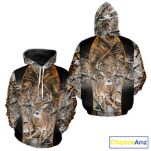 Load image into Gallery viewer, Deer Hunting Custom Name Hoodie Forest Camouflage Hunting Shirt for Men NBT310