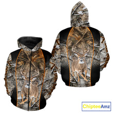 Load image into Gallery viewer, Deer Hunting Custom Name Hoodie Forest Camouflage Hunting Shirt for Men NBT310