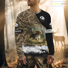 Load image into Gallery viewer, Personalized Rabbit Hunting with Beagle Dog 3D All Over Printed Shirts, Rabbit Hunting Clothes for Men NBT135