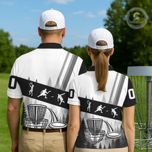 Load image into Gallery viewer, Mens Disc Golf Polo Shirts Black Camo Custom Name Disc Golf Team Shirts, Disc Golf Gifts NBT652